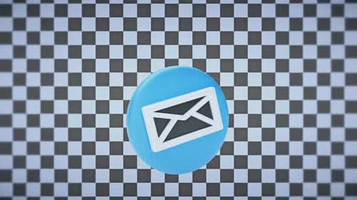 Animated Mail Emoji Alpha Channel