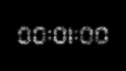 digital clock timer countdown one minute retro