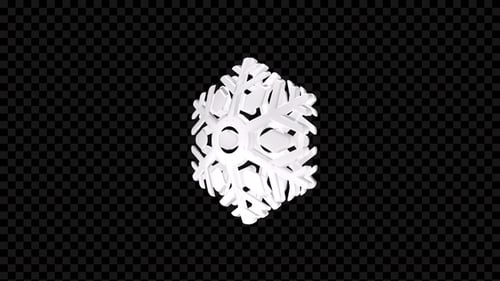 Boucle rotative en forme de flocon de neige 3D V9