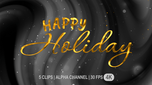 Happy Holiday Text Animation