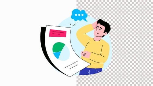 Secure Data Protection Concept Animation Alpha Channel