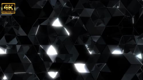 Abstract Geometric Background with Shifting Light Reflections