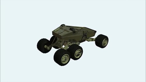 3D Animated Futuristic Space Exploration Rover