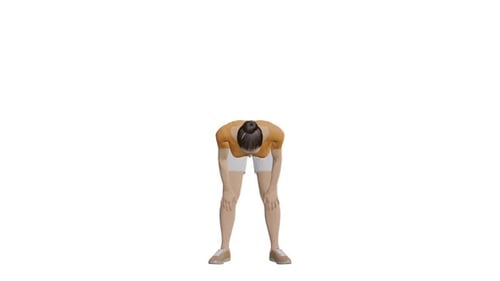 Dead lift animated fitness exercise workout front view