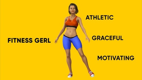 3D Woman Character Gently Dancing Seamless Loop