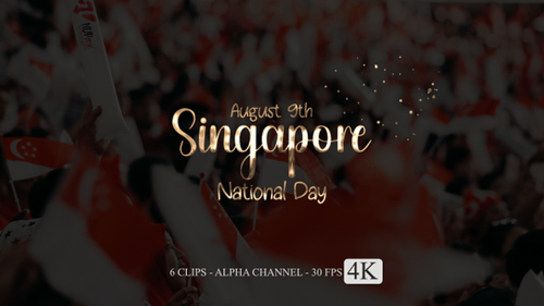 Singapore National Day Animation Text