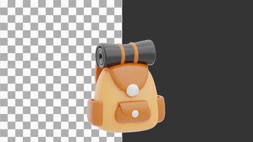 3D Animation of Durable Backpack for Everyday Adventures | Alpha Channel