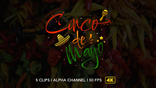 Animación de texto del Cinco de Mayo
