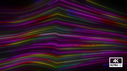 Abstract Neon Lines Moving Background