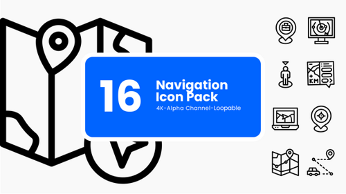 16 Animated Navigation Line Icons Pack