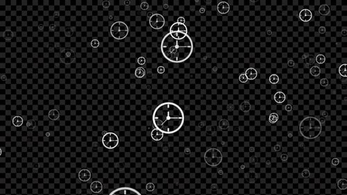 Clock Icon Flying Alpha Loop