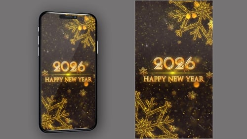 Frohes neues Jahr 2026 Countdown V68