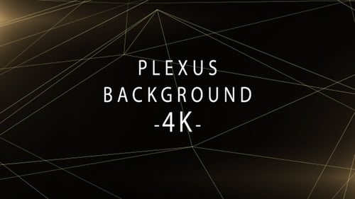 Animated Plexus Network with Flowing Gold Lines Background