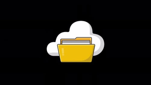 Animated Cloud Storage Concept Video - Transparent