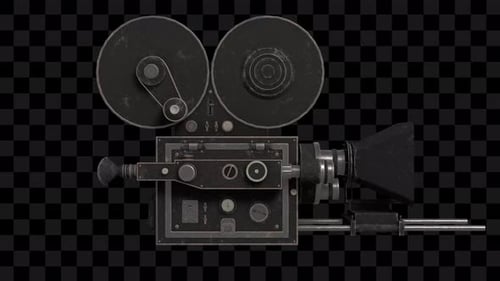Seamless Rotating Vintage Film Camera 3D Animation