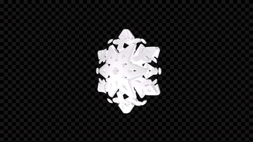 3D Snowflake Rotating Loop V12
