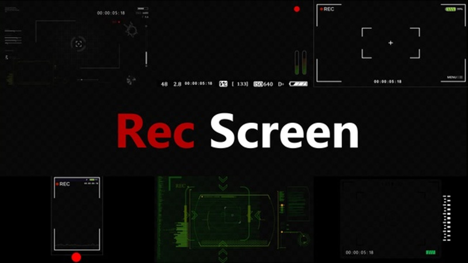Video Camera Recording Screen Pack, Backgrounds Motion Graphics ft. rec ...