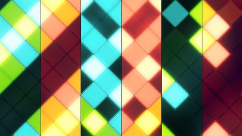 Bunte blinkende Lichtwand