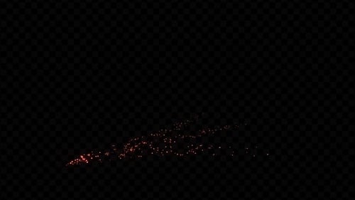 Dynamic Golden Spark Trail Particle Effect Overlay