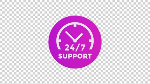 Support 247 Icon Pink