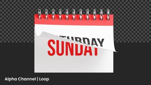 3D Counting Day Calendar Animation | Alpha Loop