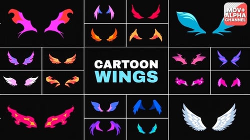 Cartoon Wings | Bewegte Grafiken