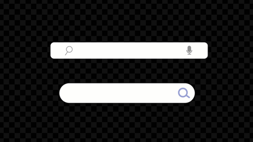 Search bar alpha channel