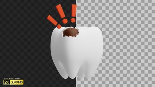 3D Tooth Decay | Alpha Channel