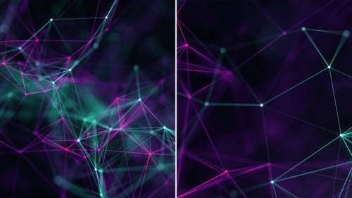 Animated Futuristic Digital Plexus Network Background