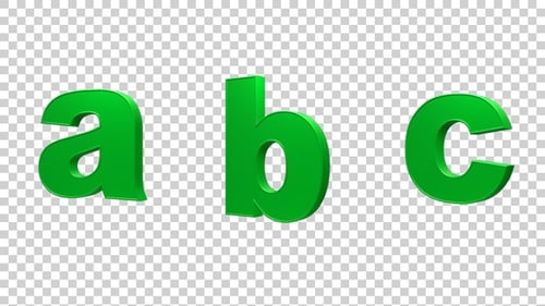 Alphabet Letters Pack A To Z Small Letter Green