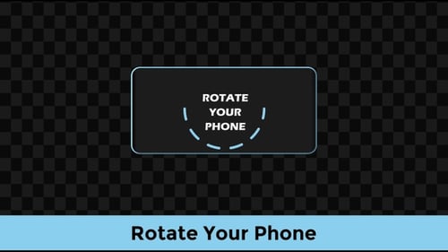 Rotate Your Phone - Clean Blue Mobile
