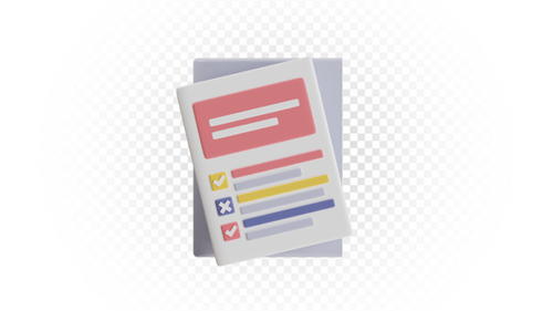 Colorful Checklist Illustration for Task Management 3D Animation