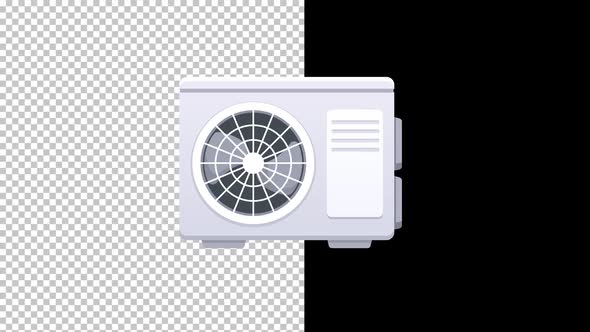 Animated Air Conditioner Unit Flat Design, Motion Graphics ft. air ...
