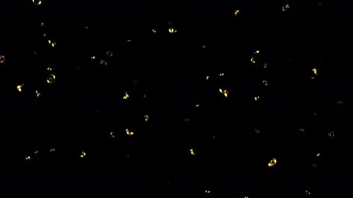 Elegant gold confetti on alpha background