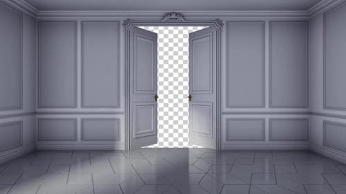 Elegant White Room Door Opening