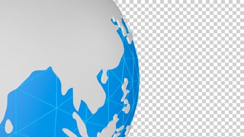 Modern Animated Globe with Digital Network Grid