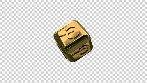 Golden 3D Rotating Cube Abstract Logo Reveal