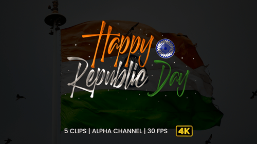 Happy Republic Day Text Animation