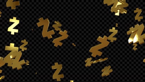 Crypto-monnaie Zcash Falling Golden