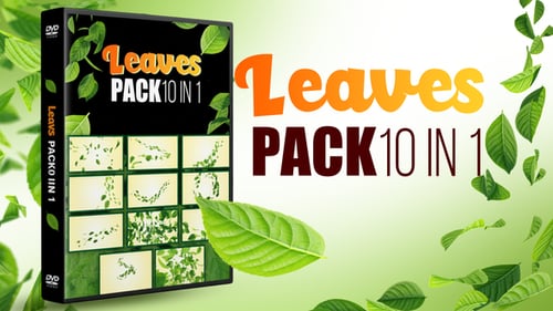 Dynamic Green Leaves Animation Pack with Alpha Channel
