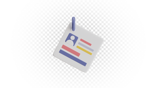 Minimalist Identity Card Illustration 3D Animation