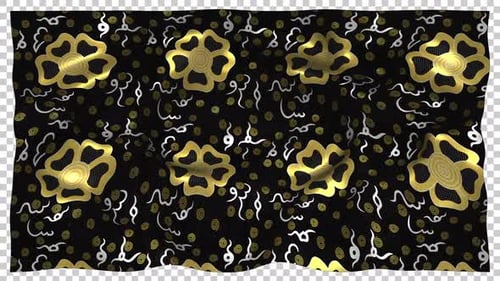 Tissu en tissu indonésien à motif ethnique en soie Wave Songket Alpha Bengkulu Besurek Rafflesia Batik Loop