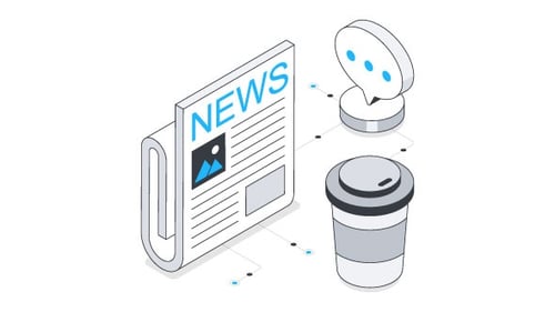 News Isometric Animation Alpha Channel