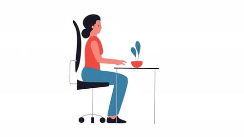 Working girl at office.