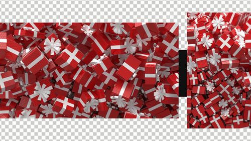 Falling Red Gift Boxes Christmas Festive Animation
