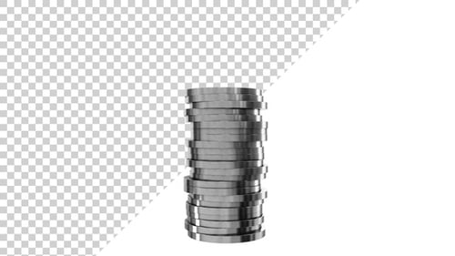 Plain Silver Coins Tower V4