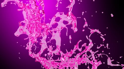 Vibrant Pink Fluid Splash Transition Animation