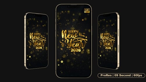 Happy New Year 2026 Vertical