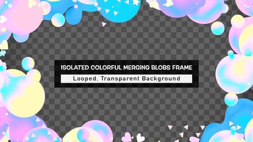 Isolated Colorful Merging Blobs Frame