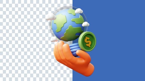 Global Economic Innovation 3D Animations | Alpha Channel